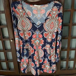 Peach Love paisley romper